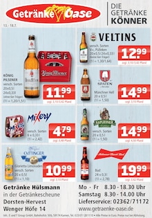 Veltins im aktuellen Getränke Oase Prospekt (Marl) Veltins im Getränke Oase Prospekt "Aktuelle Angebote" mit 1 Seiten (Marl)