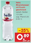 Mineralwasser mit Fruchtgeschmack im Angebot bei Netto Marken-Discount in Leipzig Mineralwasser mit Fruchtgeschmack Angebote von Hella bei Netto Marken-Discount Leipzig für 0,89 €