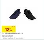 Chaussures de sport adulte en promo chez Intermarché Valence à 12,99 €