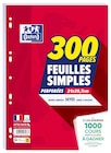 Feuilles simples A4 - 300 pages sous film - grands carreaux (Seyes) - perforées - Oxford à 1,65 € dans le catalogue Bureau Vallée
