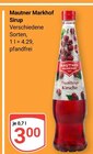 Sirup im Angebot bei GLOBUS in St. Ingbert Sirup Angebote von Mautner Markhof bei GLOBUS St. Ingbert für 3,00 €