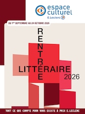 Catalogue Supermarchés E.Leclerc en cours à La Bâtie-Neuve et alentours, "RENTRÉE LITTÉRAIRE", 20 pages, 01/09/2026 - 24/10/2026