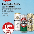 Aktuelles Krombacher, Beck's oder Warsteiner Angebot bei V-Markt in Regensburg ab 0,69 €