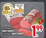 Sport-Salami von Strohschwein oder Reinert im aktuellen EDEKA Prospekt für 1,99 €