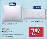 Kopfkissen Angebote von Novitesse bei ALDI Nord Brandenburg für 7,99 €