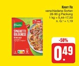 EDEKA Schweinfurt - Fix Spaghetti Bolognese Angebot im Prospekt Fix Spaghetti Bolognese bei EDEKA im Schweinfurt Prospekt für 0,49 €