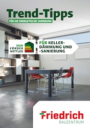 Der aktuelle Friedrich Bauzentrum Prospekt Trend-Tipps FÜR DIE ENERGETISCHE SANIERUNG