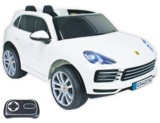 Voiture électrique porsche cayenne s 12 v blanche dans le catalogue JouéClub