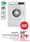 Lave-linge frontal 8 kg - Daewoo - Hyper U à Épernay Lave-linge frontal 8 kg - Daewoo en promo chez Hyper U Épernay à 279,00 €