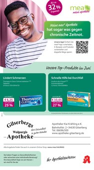 Aktueller mea - meine apotheke Prospekt "Unsere Juni-Angebote" Seite 1 von 4 Seiten für Gilserberg