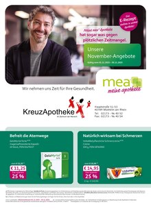 mea - meine apotheke Prospekt der KW 44 "Unsere November-Angebote" Aktueller mea - meine apotheke Prospekt "Unsere November-Angebote" Seite 1 von 2 Seiten
