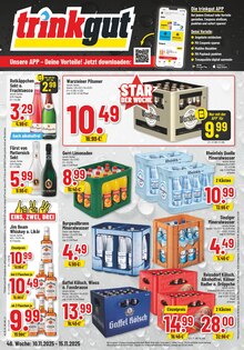 Trinkgut Prospekt der Woche "Aktuelle Angebote" Seite 1, 10.11.2025 bis 15.11.2025 für Ratingen Aktueller Trinkgut Prospekt "Aktuelle Angebote" Seite 1 von 6 Seiten für Ratingen