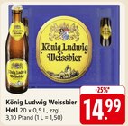 Weissbier Hell im Angebot bei E center in Ulm Weissbier Hell Angebote von König Ludwig bei E center Ulm für 14,99 €