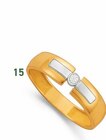Promo bague diamant 0,03 ct, taille 54, or jaune et rhodié 2,32 g à 365,00 € dans le catalogue E.Leclerc à Cergy