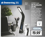 LED-Tischleuchte mit Uhr Angebote von LIVARNO home bei Lidl Chemnitz für 19,99 €