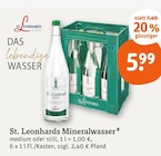 St. Leonhards Mineralwasser im Angebot bei tegut in Heidelberg St. Leonhards Mineralwasser Angebote von St. Leonhards Quellen bei tegut Heidelberg für 5,99 €