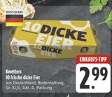 10 frische dicke Eier Angebote von Kwetter bei E center Schwabach für 2,99 €