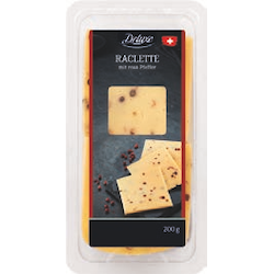 Raclette mit rosa Pfeffer