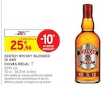 Scotch whisky blended 12 ans - Chivas Regal - Intermarché à Vitrolles Scotch whisky blended 12 ans - Chivas Regal en promo chez Intermarché Vitrolles à 25,56 €