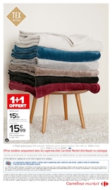 Plaid Angebote im Prospekt "LE BLANC : DES COLLECTIONS INSPIRANTES" von Carrefour Market auf Seite 2