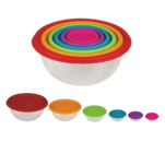 Lot 6 boites rondes avec couvercle couleur en promo chez Supermarchés Match Lot 6 boites rondes avec couvercle couleur dans le catalogue Supermarchés Match
