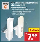 LED Orientierungsleuchte flach oder modern mit Bewegungsmelder von star im aktuellen Netto Marken-Discount Prospekt für 7,99 €