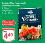 Norwegische Lachsfilet-Portionen Angebote von Seafood 4You bei GLOBUS Mannheim für 4,49 €