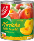 Pfirsiche leicht gezuckert halbe Frucht oder in Schnitten von Gut & Günstig für 1,79 € bei Marktkauf im Angebot Pfirsiche leicht gezuckert halbe Frucht oder in Schnitten von Gut & Günstig im aktuellen Marktkauf Prospekt