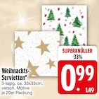 Weihnachts-Servietten Angebote bei EDEKA Sonthofen für 0,99 €