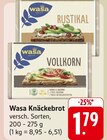 Knäckebrot im Angebot bei EDEKA in Pforzheim Knäckebrot Angebote von Wasa bei EDEKA Pforzheim für 1,79 €