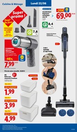Promos Aspirateur Balai dans le catalogue "L'ÉTÉ IMBATTABLE" de Lidl Aspirateur Balai en promo dans le catalogue Lidl à la page 45