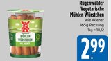 Vegetarische Mühlen Würstchen wie Wiener von Rügenwalder im aktuellen EDEKA Prospekt für 2,99 €