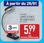 Lampe à pince rechargeable - CASALUX à 5,99 € dans le catalogue Aldi