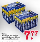 Alkaline Batterien Longlife Power Micro AA Angebote von Varta bei E center Wiesbaden für 7,77 €