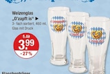Weizenglas "O’zapft is" für 3,99 € bei V-Markt im Angebot Weizenglas "O’zapft is" im aktuellen V-Markt Prospekt