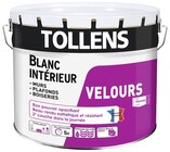 Peinture bicouche murs, plafonds et boiseries intérieure acrylique velours blanc 10 L - Tollens dans le catalogue Brico Dépôt