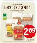 DINKEL-KNÄCKEBROT von Kiebitzhof im aktuellen Erdkorn Biomarkt Prospekt