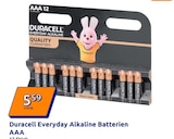 Everyday Alkaline Batterien AAA Angebote von Duracell bei Action Fürth für 5,59 €