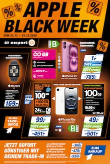 expert Prospekt der Woche "APPLE BLACK WEEK" Seite 1, 21.11.2025 bis 01.12.2025 für Bad Hersfeld Aktueller expert Prospekt "APPLE BLACK WEEK" Seite 1 von 2 Seiten für Bad Hersfeld