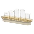 Aktuelles Vermehrungs-Set Klarglas elfenbeinweiß/goldfarben Angebot bei IKEA in Leipzig ab 12,99 €