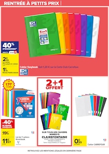 Promo Clairefontaine dans le catalogue Carrefour du moment à la page 72