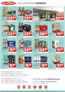 Bier im Getränke Oase Prospekt "Aktuelle Angebote" mit 2 Seiten (Bergkamen)