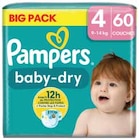COUCHES BABY DRY T4 X60 - PAMPERS en promo chez Intermarché Chartres à 16,45 €