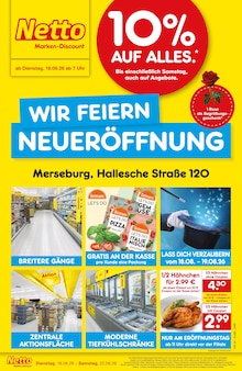 Aktueller Netto Marken-Discount Merseburg Prospekt Netto Marken-Discount Merseburg Prospekt "Neueröffnung - 10% auf ALLES" mit 6 Seiten