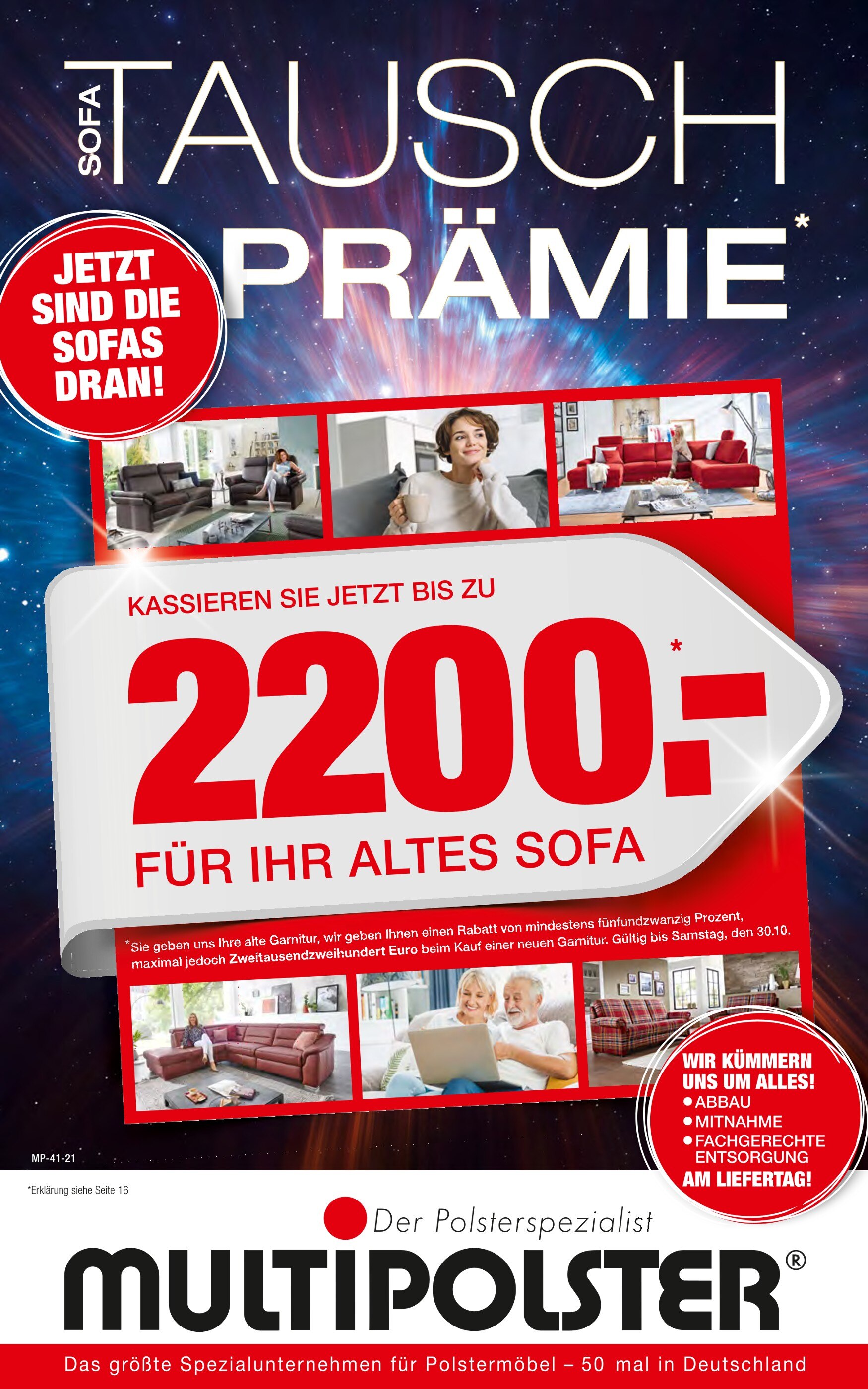 Multipolster Prospekt für Tschernitz mit 28 Seiten Multipolster Prospekt für Tschernitz: "TAUSCHPRÄMIE", 28 Seiten, 13.10.2021 - 30.10.2021