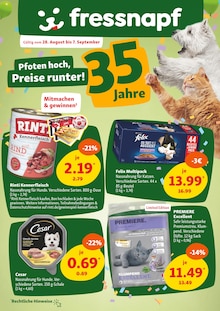 Aktueller Fressnapf Prospekt für Oberndorf (Neckar) und Ungebung, Seiten zum blättern Fressnapf Prospekt Pfoten hoch, Preise runter! mit Seiten in Oberndorf (Neckar) und Umgebung