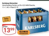 Weizenbier von Karlsberg für 13,99 € bei GLOBUS im Angebot Weizenbier von Karlsberg im aktuellen GLOBUS Prospekt