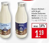 Frische fettarme Milch bei Marktkauf im Stuttgart Prospekt für 1,19 €