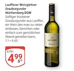 Lauffener Weingärtner Grauburgunder Württemberg DQW bei GLOBUS im Eschborn Prospekt für 4,99 €