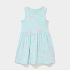 Robe patineuse sans manches coton bleu turquoise fille - La Halle Robe patineuse sans manches coton bleu turquoise fille à 4,99 € dans le catalogue La Halle